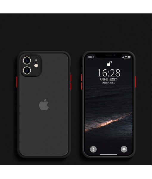 Husa iPhone 11 Pro Max, Plastic Dur cu protectie camera, Negru